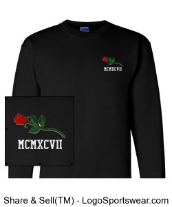 Custom Rose/Birth Year Crewneck Sweater Design Zoom